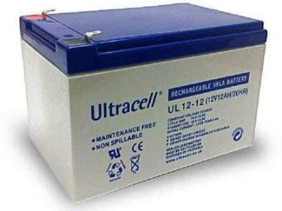 Ultracell Lead Acid Battery 12V 12Ah with detailed view showcasing its design and features.