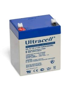 Ultracell Lead Acid Battery 12V 5Ah showing its design and key features in detail.