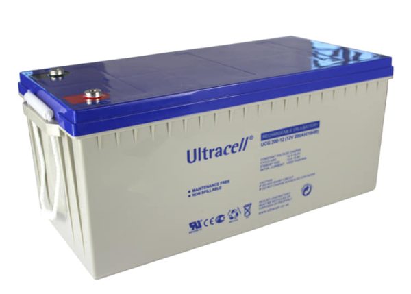 "Ultracell Lead Acid Battery 12V 200Ah - High Capacity and Reliable" "Ultracell 12V Battery Dimensions and Specifications"