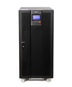 Image 1: “JV33-30 JAVAC UPS front view with LCD display” Image 2: “JV33-30 JAVAC UPS showing 3-phase connectivity and adjustable charging current” Image 3: “JV33-30 JAVAC UPS with compact design and green energy features”