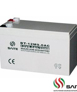 SAITE BT-12M9.0AT Compatible Replacement Battery 12V 9Ah, highlighting its design and features.