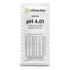 "Milwaukee M10004B pH 4.01 Calibration Solution Sachets" "Close-up of Milwaukee M10004B sachet packaging" "Milwaukee M10004B calibration solution in use"