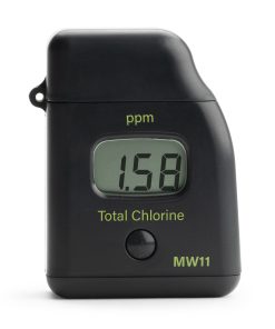 "Milwaukee MW11 Digital Total Chlorine Tester for Accurate Water Analysis" "Close-up of Milwaukee MW11 digital display" "Milwaukee MW11 total chlorine tester in use for water testing"