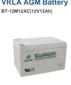 SAITE BT-12M12AC Compatible Replacement Battery 12V 12Ah with key design features.