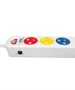 Alternative view of LiOA High Quality 3SNW3 Power Strip 220V 3 Dual Output Socket 2200W 10A 10A Anti-Explosion Resistance 100°C Circuit Breaker Protection Switch 3M 100% Copper PVC Wire White