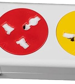 Alternative view of LiOA High Quality Universal Power Strip 3DNW3 220V 3 Socket 2200W 10A Vietnamese Explosion-proof 100°C Circuit Breaker Protection Switch 3M 100% Copper PVC Wire White