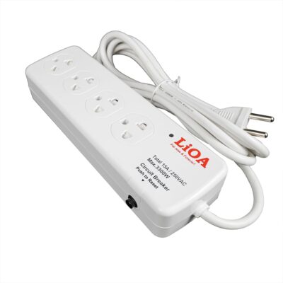 LiOA High Quality Universal Power Strip 4SS with 4 sockets and 2.5M cable