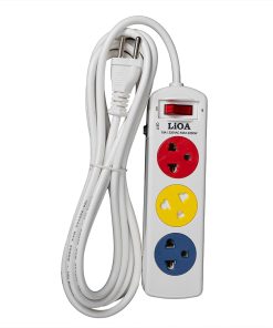 "LiOA 3SNW3 Power Strip with 3 Dual Output Sockets" "LiOA Power Strip Circuit Breaker Protection" "LiOA 3SNW3 Power Strip in White with 3M Copper Wire"