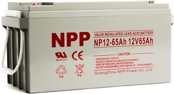 NPP batteries, 12V battery, 65Ah battery, lead acid battery, AGM VRLA battery, UPS battery, off-grid battery, RV battery, Vietnam-made battery