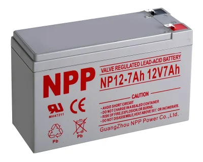 "NPP NP12-7Ah Lead Acid Battery, 12V 7Ah, AGM VRLA"