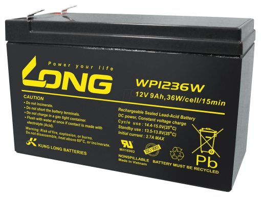 WP 9-12 LONG Lead Acid Battery 12V 9Ah – Compact and Reliable