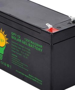 GIGA GP7-12 12V7Ah battery showing AGM technology and robust construction.