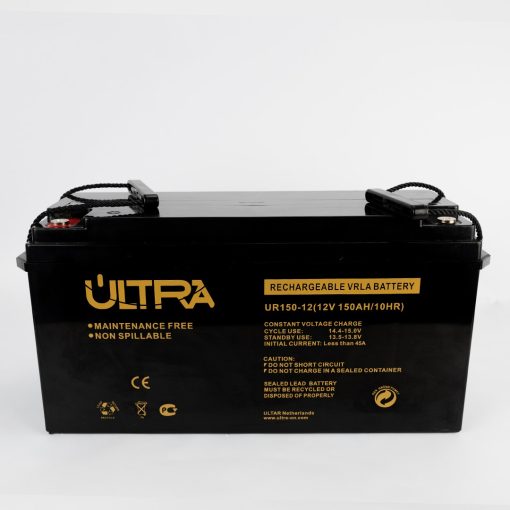 ULTRA 12V 150Ah Rechargeable Battery – Front View ULTRA 12V 150Ah Battery – Technical Specifications