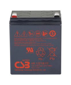 "CSB HR1221WF2 Lead-Acid Battery, 12V, 21W 15min/Cell"