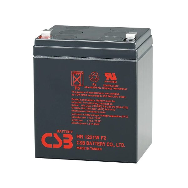 "CSB HR1221WF2 Battery - 12 Volt 21 Watts/Cell 5.1 Amp Hour"