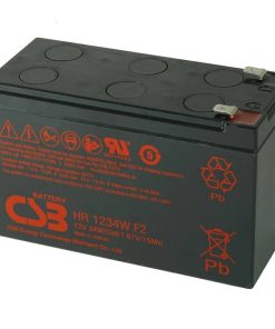 CSB HR1234W 12V 34W Lead Acid Battery - High Rate, Compact Design