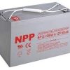 "NPP NP12-100Ah Lead Acid Battery Front View"