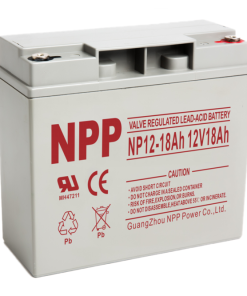 "NPP NP12-18Ah Lead Acid Battery Front View"