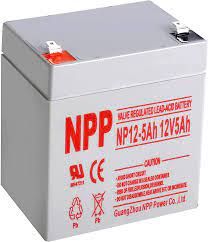 "NPP NP12-5Ah Lead Acid Battery, 12V 5Ah, AGM VRLA"