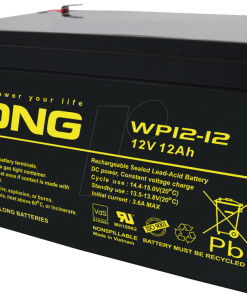 WP 12-12 Long Lead-Acid Battery, 12V, 12Ah, Rechargeable