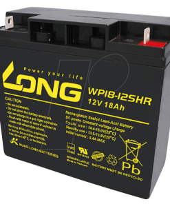 WP 18-12 Long Lead-Acid Battery, 12V, 18Ah, Rechargeable