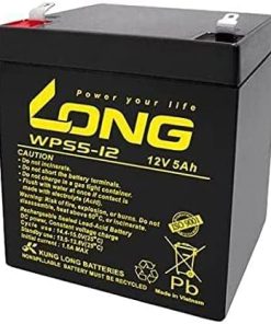 WPS5-12 Long Sealed Lead Acid Battery, 12V, 5Ah, Rechargeable