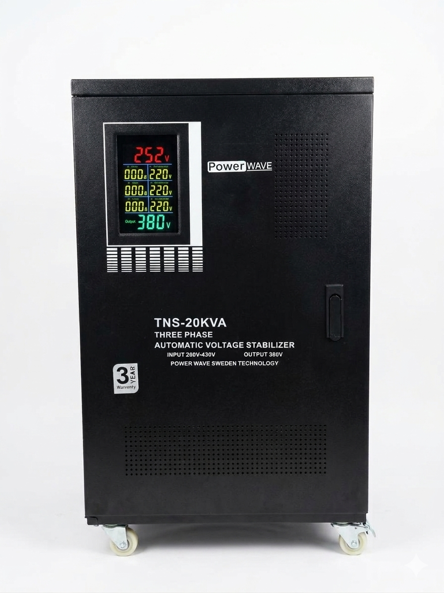 Power Wave TNS-20KVA 3-Phase Automatic Voltage Stabilizer Eagle Systems