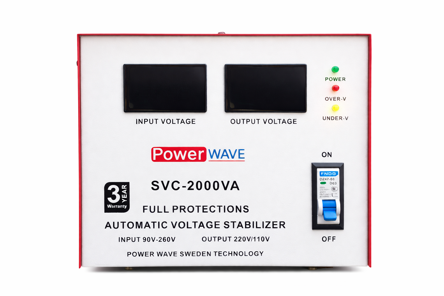 منظم جهد 2000 فولت امبير باور ويف - Power Wave SVC-2000VA Voltage Stabilizer