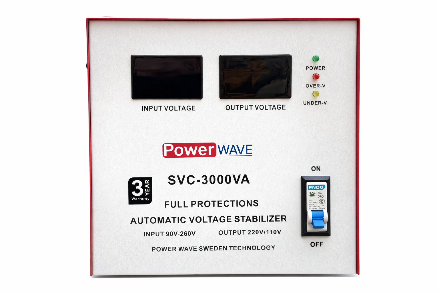 للصورة: منظم جهد 3000 فولت امبير باور ويف - Power Wave SVC-3000VA Voltage Stabilizer