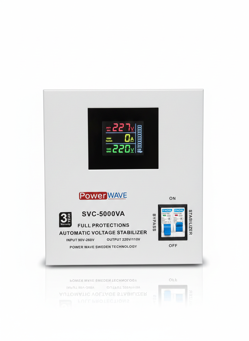 منظم جهد 5000 فولت امبير باور ويف - Power Wave SVC-5000VA Voltage Stabilizer